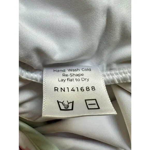 NWT SweetHoney Moxie One Piece Swimsuit Palest Pink Floral Ruffle Preppy 5 - Picture 6 of 6